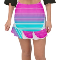 Portable Network Graphics Fishtail Mini Chiffon Skirt by Sudhe