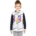 Waving Flag of the British Antarctic Territory Kids  Hooded Puffer Vest View1