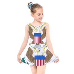Greater Coat Of Arms Of The United States Kids  Skater Dress Swimsuit by abbeyz71