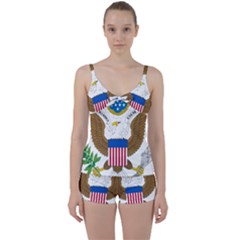 Greater Coat Of Arms Of The United States Tie Front Two Piece Tankini by abbeyz71