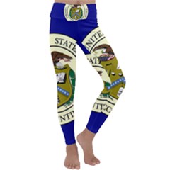 Flag Of United States General Accounting Office, 1921-2004 Kids  Lightweight Velour Classic Yoga Leggings by abbeyz71