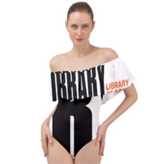 Logo Of Library Of Congress Off Shoulder Velour Bodysuit  by abbeyz71
