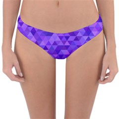 Shades Of Purple Triangles Reversible Hipster Bikini Bottoms
