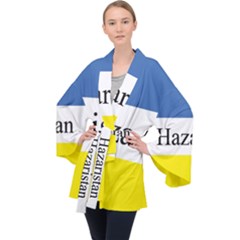 Flag Of Hazaristan Long Sleeve Velvet Kimono  by abbeyz71