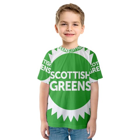 Flag Of Scottish Green Party Kids  Sport Mesh Tee by abbeyz71