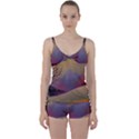 Landscape Illustration Nature Sky Tie Front Two Piece Tankini View1