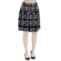 Vector Pattern Design With Tribal Elements Pleated Skirt by Vaneshart