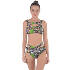 Vector Flat Seamless Texture Pattern Ghana Bandaged Up Bikini Set 