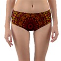 Mandala Vector Tribal Vintage Ethnic Seamless Pattern Print Reversible Mid-Waist Bikini Bottoms View1