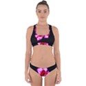 Pink and Red Tulip Cross Back Hipster Bikini Set View1