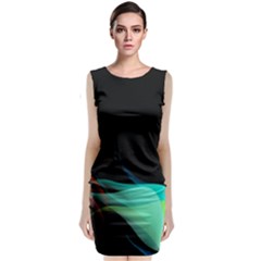 Flower 3d Colorm Design Background Classic Sleeveless Midi Dress by HermanTelo