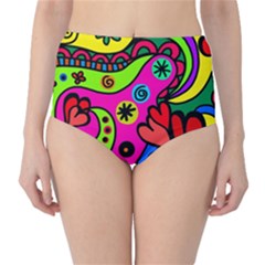 Seamless Doodle Classic High-waist Bikini Bottoms by Vaneshart