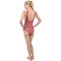 Red Gold Art Decor Cross Front Low Back Swimsuit View2