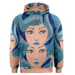 Blue Girl Men s Pullover Hoodie by CKArtCreations