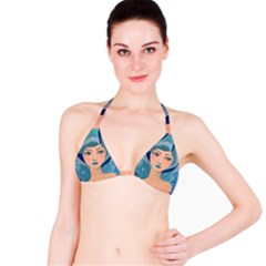 Blue Girl Bikini Top by CKArtCreations