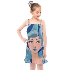 Blue Girl Kids  Overall Dress by CKArtCreations