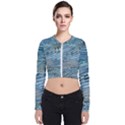 Wave Concentric Waves Circles Water Long Sleeve Zip Up Bomber Jacket View1