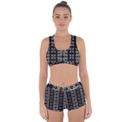 Pattern Black Background Texture Art Racerback Boyleg Bikini Set by Simbadda