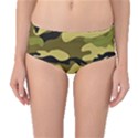 Fabric Army Camo Pattern Mid-Waist Bikini Bottoms View1