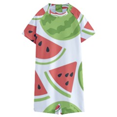Watermelon Juice Auglis Clip Art Watermelon Kids  Boyleg Half Suit Swimwear by Vaneshart