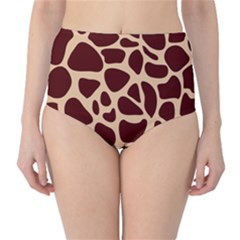 Animal Print Giraffe Patterns Classic High-waist Bikini Bottoms by Vaneshart
