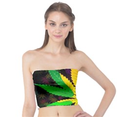 Cannabis Leaf Color Tube Top by Vaneshart