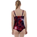 Art Space Abstract Red Line Twist Front Tankini Set View2