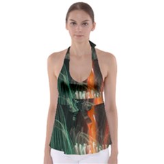 Fireworks Salute Sparks Abstract Lines Babydoll Tankini Top by Vaneshart