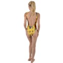 Tropical Print in Yellow High Leg Strappy Swimsuit View2