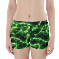 Lightning Electricity Pattern Green Boyleg Bikini Wrap Bottoms by Alisyart
