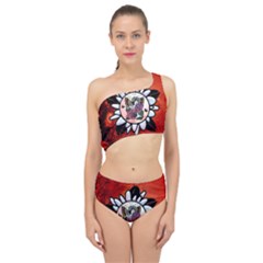 Wonderful Fairy With Butterflies And Roses Spliced Up Two Piece Swimsuit by FantasyWorld7