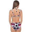 Soccer Ball With Great Britain Flag Double Strap Halter Bikini Set View2