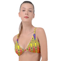 Retro Colorful Waves Background Knot Up Bikini Top by Vaneshart