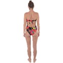 Abstract Clutter Tie Back One Piece Swimsuit View2