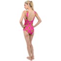 Abstract Clutter Cross Front Low Back Swimsuit View2