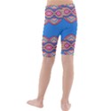 Shapes chains on a blue background                                            Kids  Mid Length Swim Shorts View2