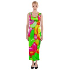 Vibrant Jelly Bean Candy Fitted Maxi Dress by essentialimage