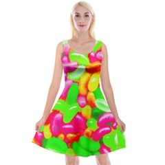 Vibrant Jelly Bean Candy Reversible Velvet Sleeveless Dress by essentialimage