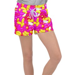 Vibrant Jelly Bean Candy Women s Velour Lounge Shorts by essentialimage