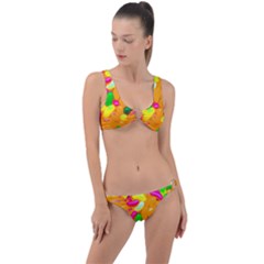 Vibrant Jelly Bean Candy Ring Detail Crop Bikini Set by essentialimage
