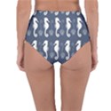 Seahorse Shell Pattern Reversible High-Waist Bikini Bottoms View4
