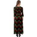 Girl With Green Hair Pattern Brown Button Up Boho Maxi Dress View2