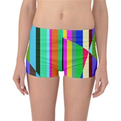 Stripes Interrupted Reversible Boyleg Bikini Bottoms by bloomingvinedesign