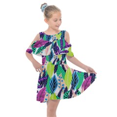 Leaves  Kids  Shoulder Cutout Chiffon Dress by Sobalvarro