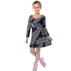 Jungle Kids  Long Sleeve Velvet Dress by Sobalvarro