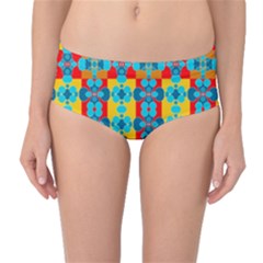 Pop Art  Mid-waist Bikini Bottoms by Sobalvarro