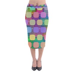 Pattern  Velvet Midi Pencil Skirt by Sobalvarro