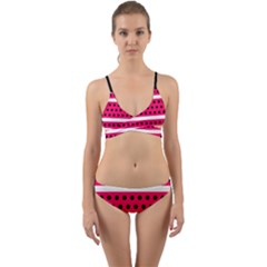 Polka Dots Two Times 3 Black Wrap Around Bikini Set by impacteesstreetwearten