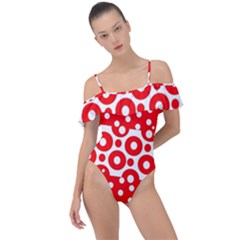 Polka Dots Two Times 10 Frill Detail One Piece Swimsuit by impacteesstreetwearten