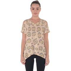 Leopard Print Cut Out Side Drop Tee by Sobalvarro